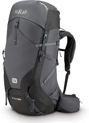 Rab Exion Backpack Comfortable Pack for Hiking, Trekking, & Backpacking - Anthracite/Graphene - 55-Liter (Back Length - Large/X-Large)