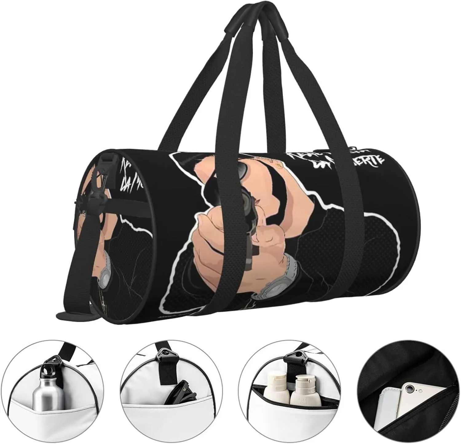 Real Hasta La Muerte Duffel Bag Large Capacity Portable Round Travel bag,Travel Sports Bag for Men and Women One Size