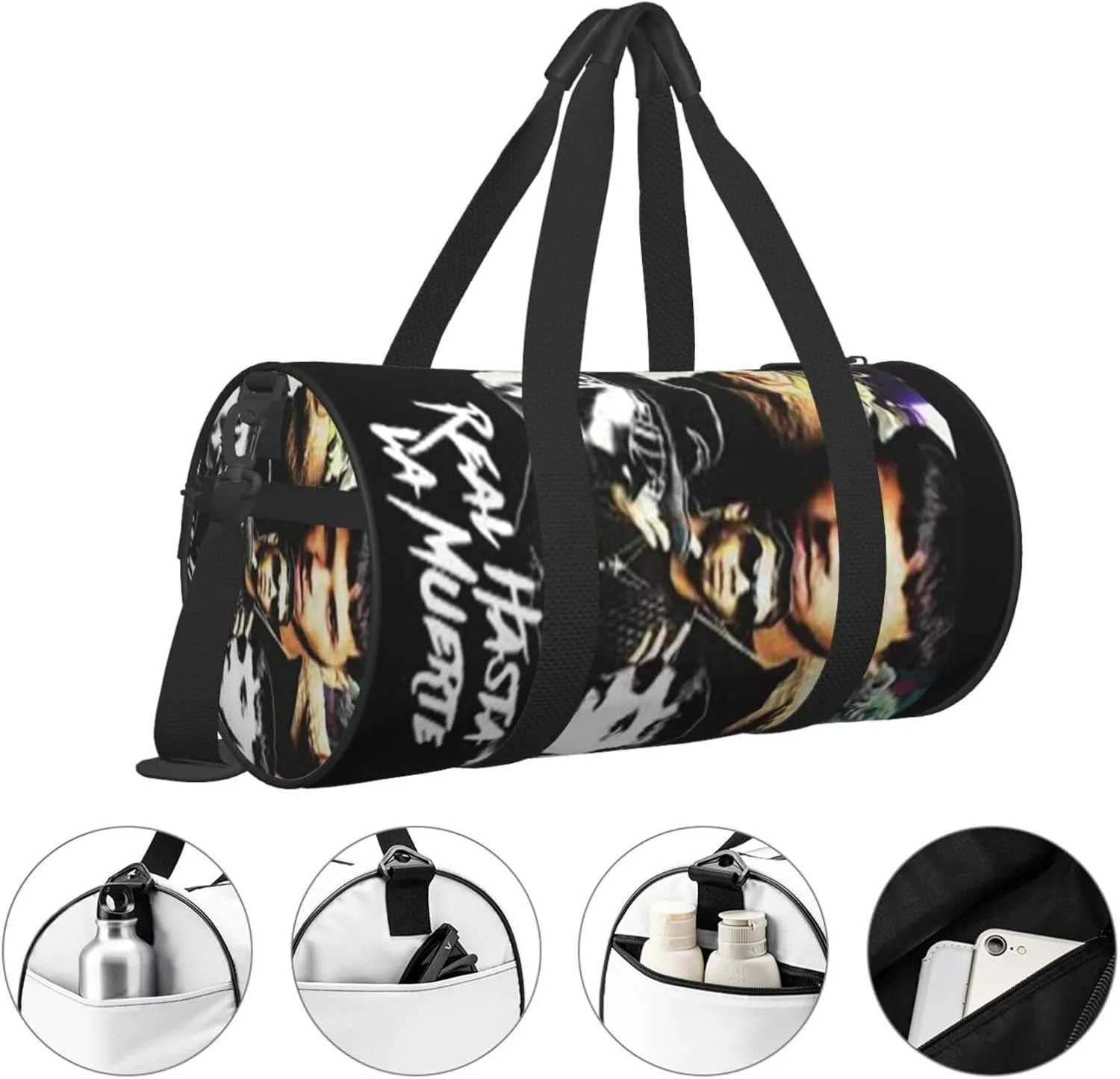 Real Hasta La Muerte Duffel Bag Large Capacity Portable Round Travel bag,Travel Sports Bag for Men and Women One Size