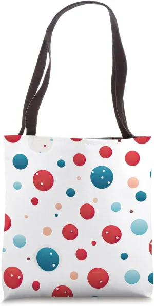 Red White Blue Polka Dot Patriotic | Memorial Day & July 4th Tote Bag