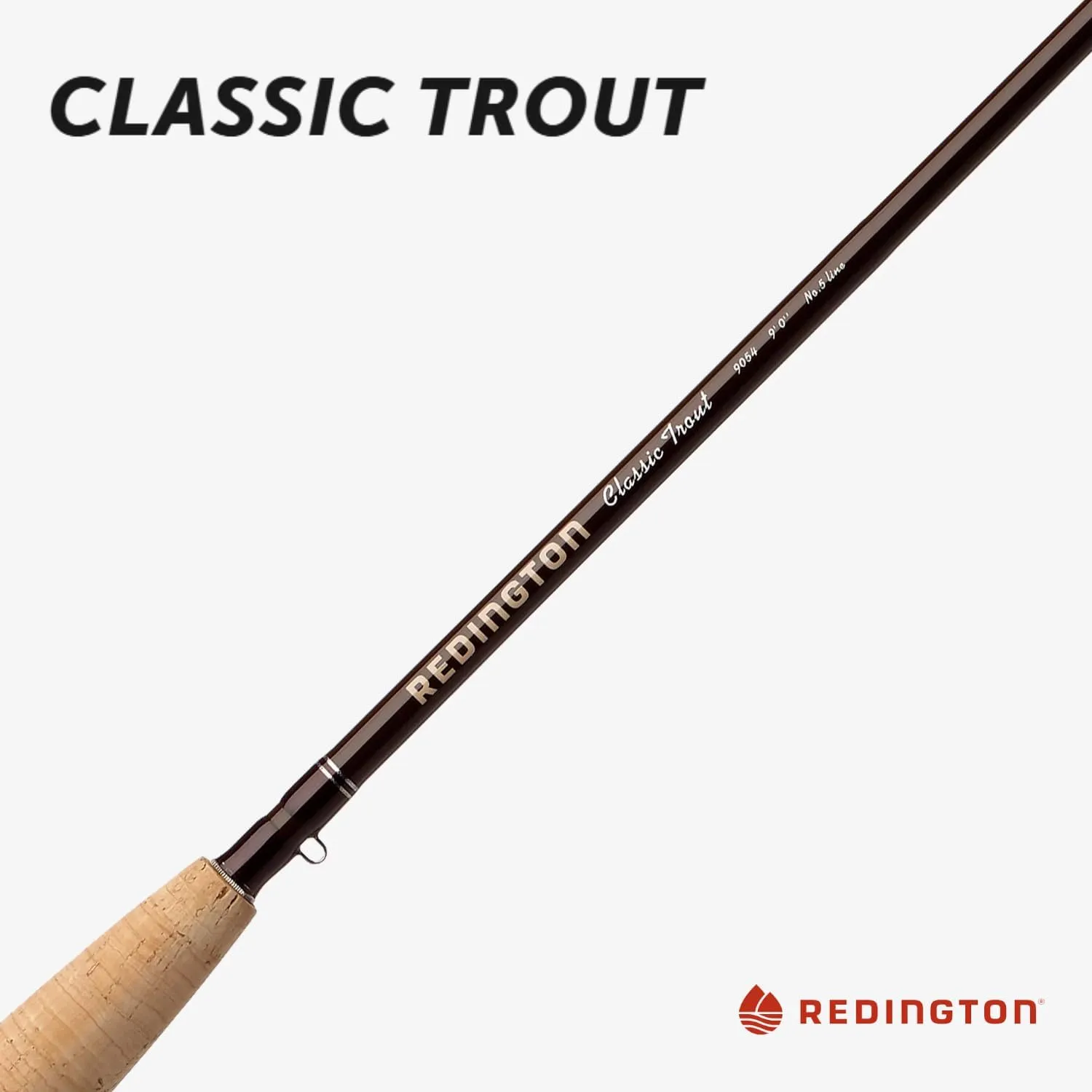 Redington Classic Trout Freshwater Fly Fishing Rod - Moderate Action 4-Piece Fly Rod - Case Included