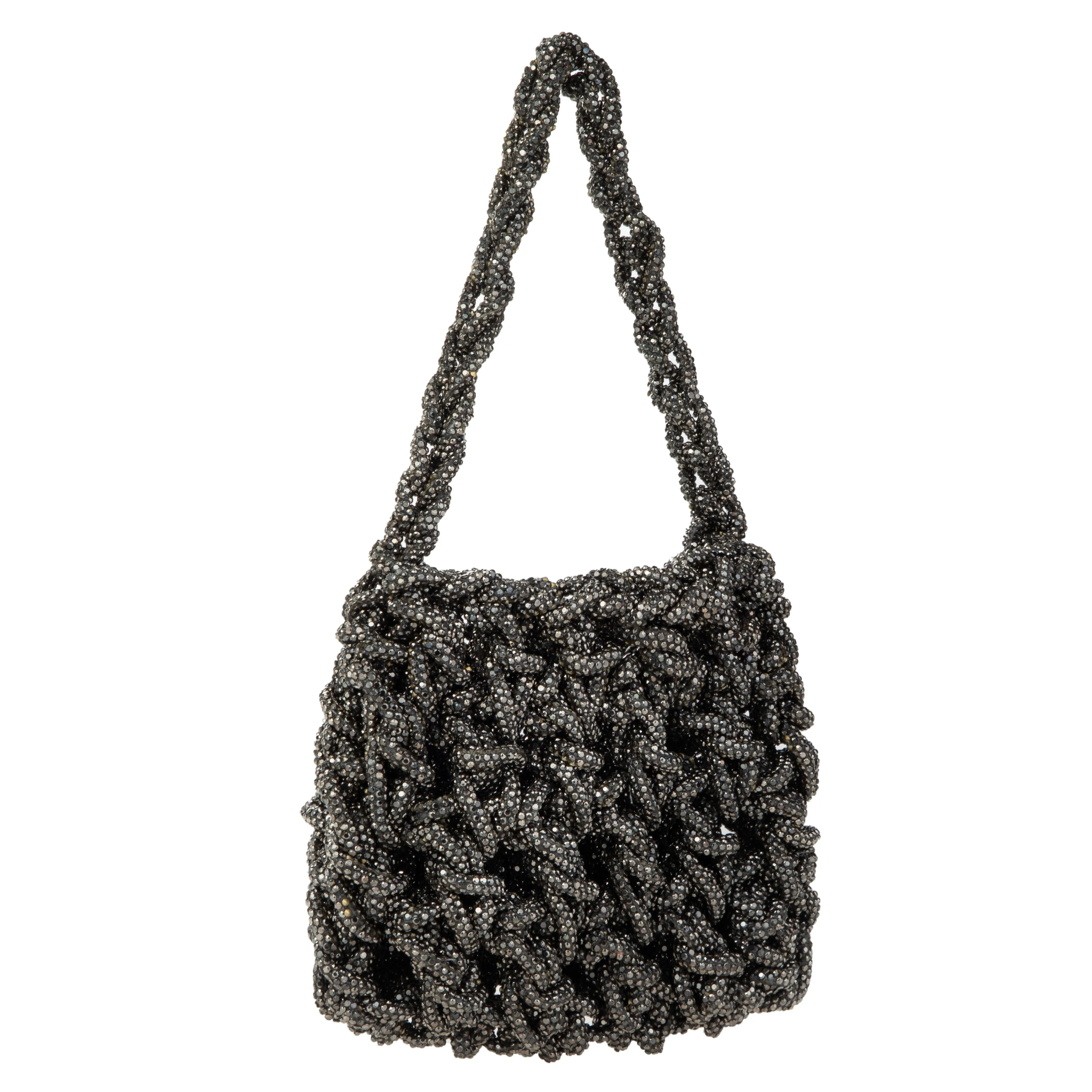 Rhinestone-Embellished Handbag