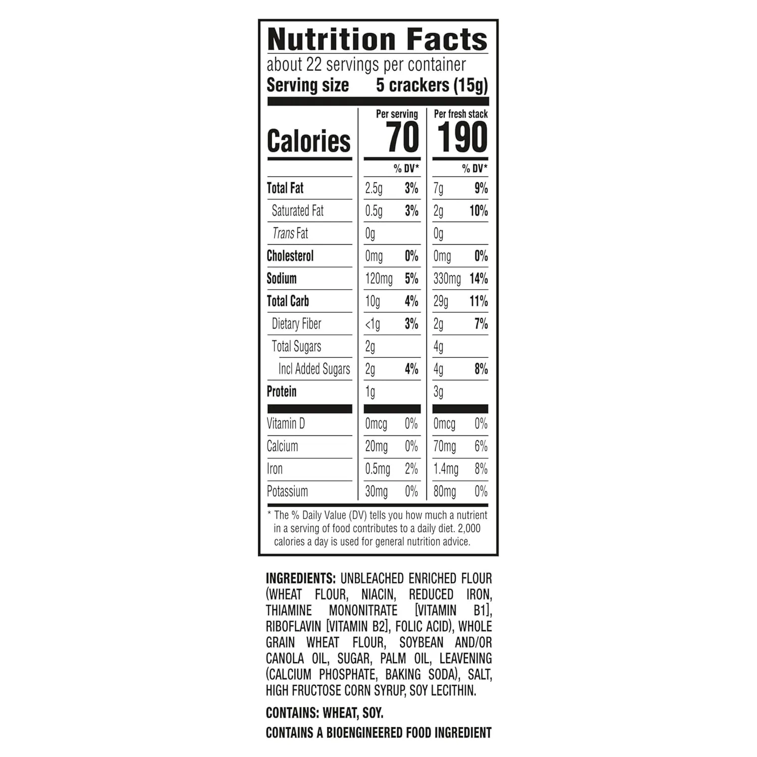 RITZ Fresh Stacks Whole Wheat Crackers, Bulk Travel Snacks, 6 Boxes (48 Multi Snack Packs)