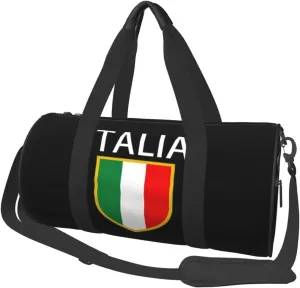 Round Duffle Bag Italia Italian Flag Italy Unisex Travel Bag Duffle Bag