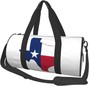 Round Duffle Bag Texas Flag Map Unisex Travel Bag Duffle Bag