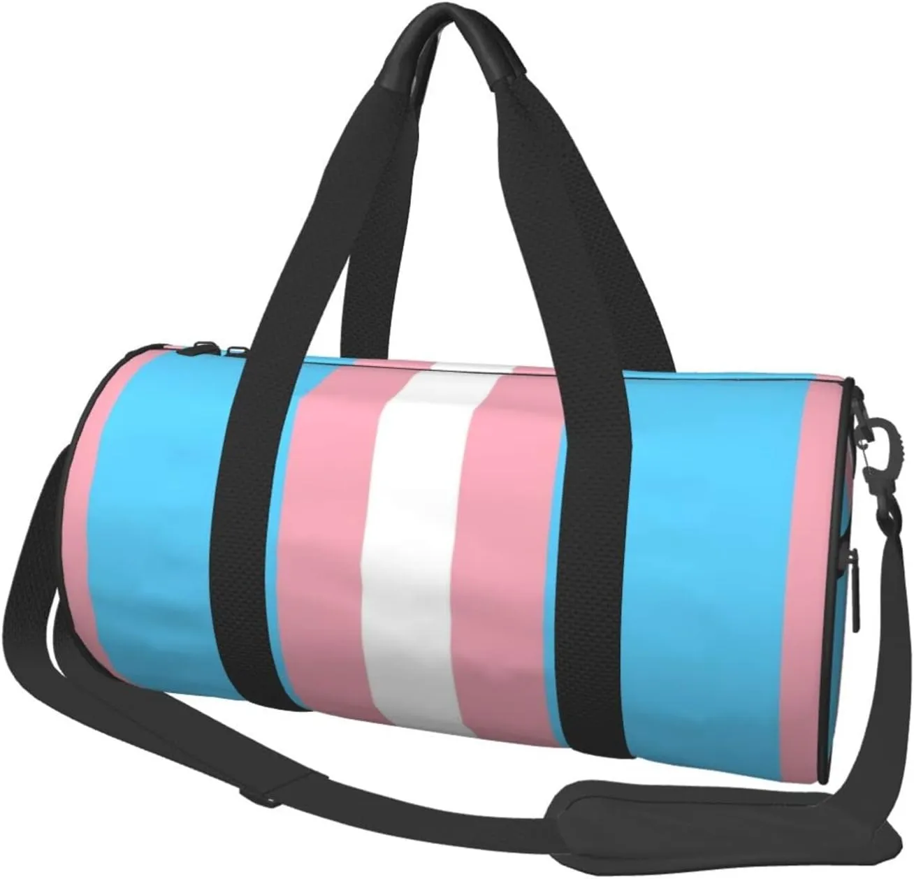 Round Duffle Bag Transgender Flag Unisex Travel Bag Duffle Bag