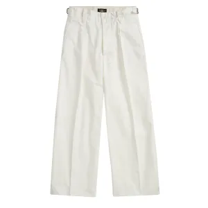 RRL by Ralph Lauren Womens Cropped Poplin Wide-Leg Trouser White