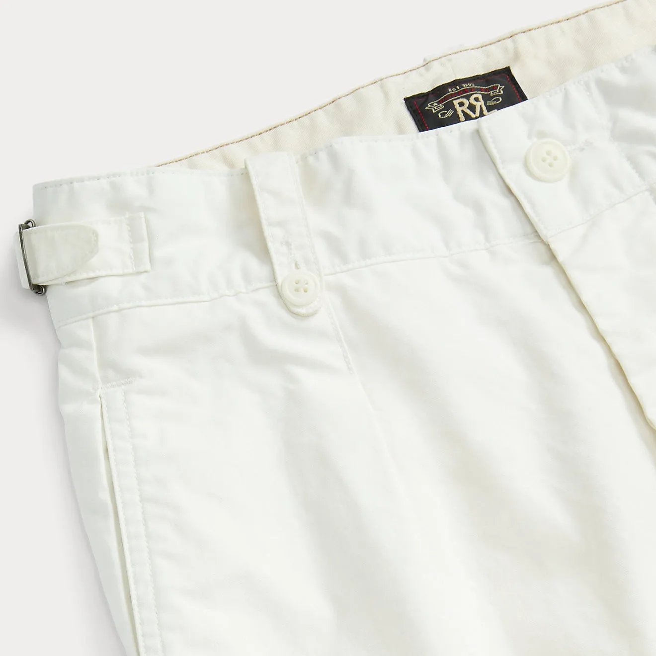 RRL by Ralph Lauren Womens Cropped Poplin Wide-Leg Trouser White