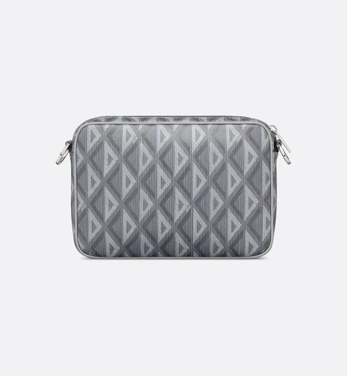 Saddle Triple Pouch • Dior Gray CD Diamond Canvas