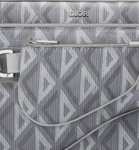 Saddle Triple Pouch • Dior Gray CD Diamond Canvas