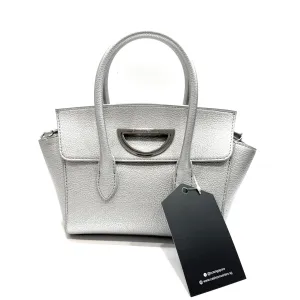 Samantha Thavasa Metallic Silver 2 Way Leather Bag