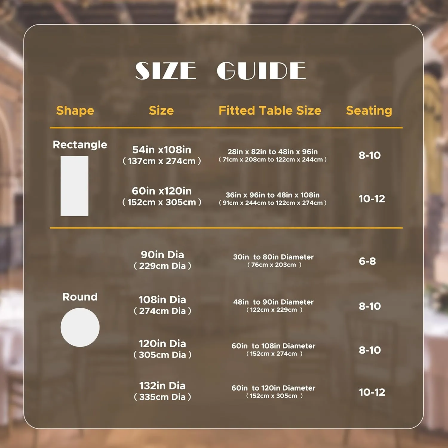 sancua 90 Inch Round Tablecloth White, 8 Pack - Circle Polyester Fabric Table Cloth for Wedding Party Reception Banquet Birthday, Washable Formal Table Cover (Fit 30-72 Inch Tables)