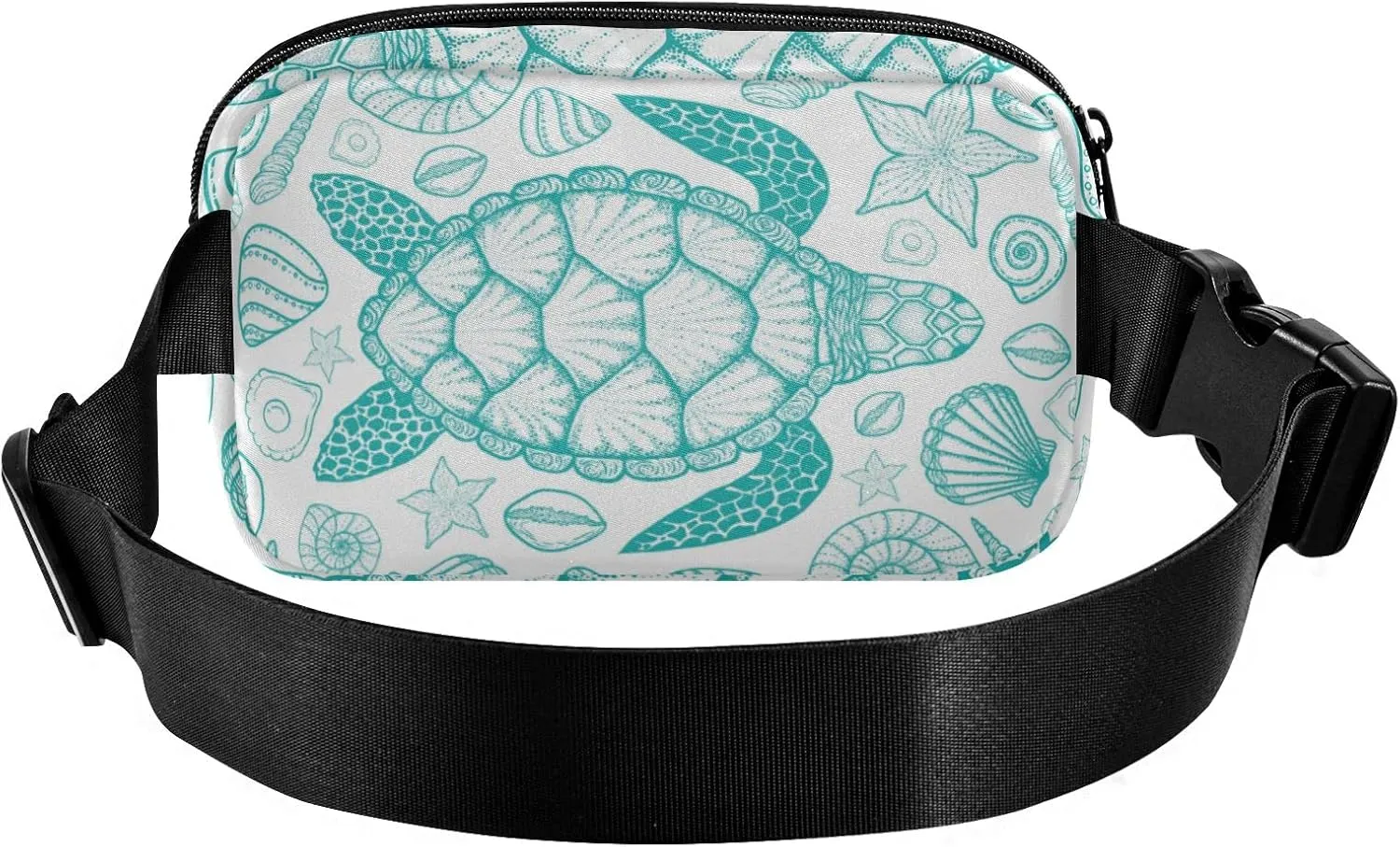 Sea Turtle Shells Fanny Packs for Women Men Belt Bag with Adjustable Strap Fashion Waist Packs Crossbody Bag Waist Pouch for Cycling Hiking