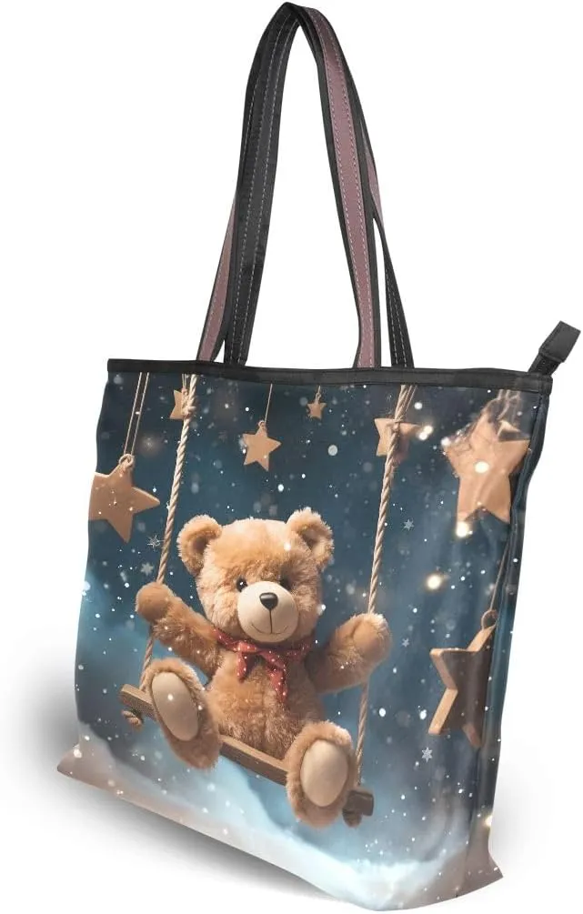 senya Swing Bears Shoulder Bags Large Handle Ladies Handbag