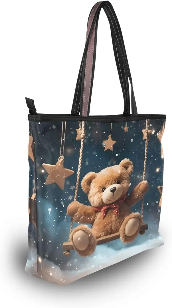 senya Swing Bears Shoulder Bags Large Handle Ladies Handbag