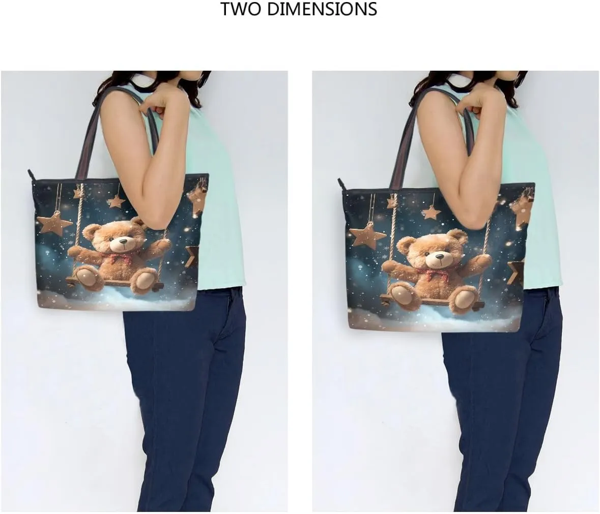 senya Swing Bears Shoulder Bags Large Handle Ladies Handbag