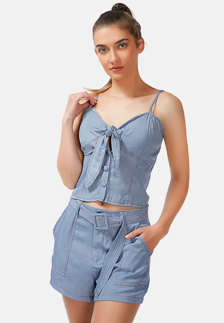 Shorts In Contrast Seam