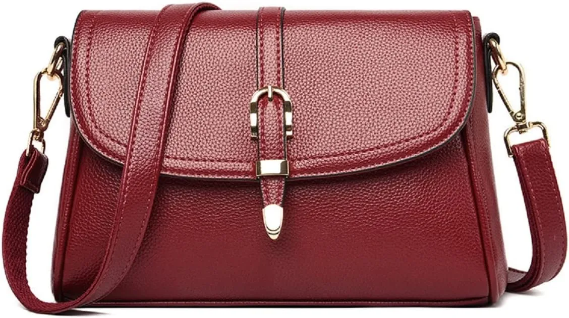 Shoulder Bags and Purses for Women PU Leather Satchel Multi-pocket Crossbody Bag Tote 2 Detachable Shoulder Straps