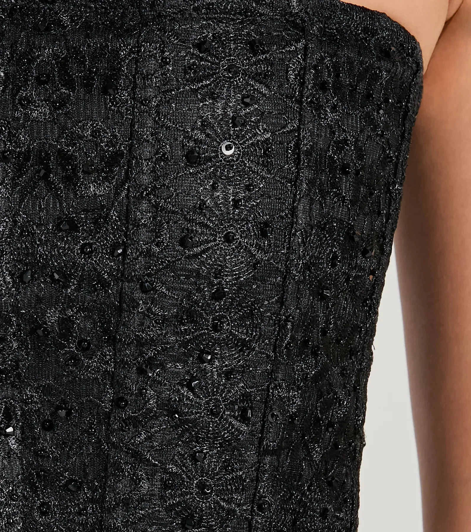 Show Stopper Strapless Lace Beaded Corset Top