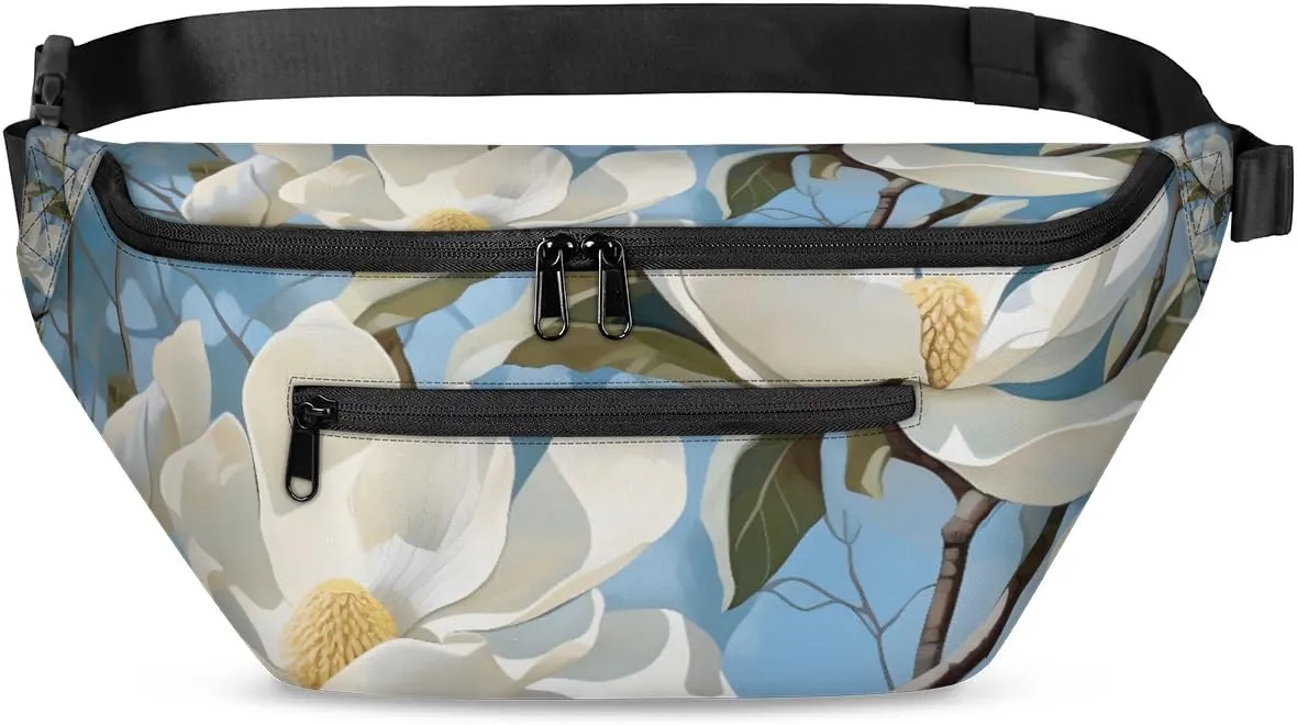 Shy Flower Sling Bag Crossbody Backpack Chest Daypack for Women Sport Travel Hiking Casual Bag Multipurpose Waist Pack With Zipper Closure Adjustable Strap Shoulder Bag