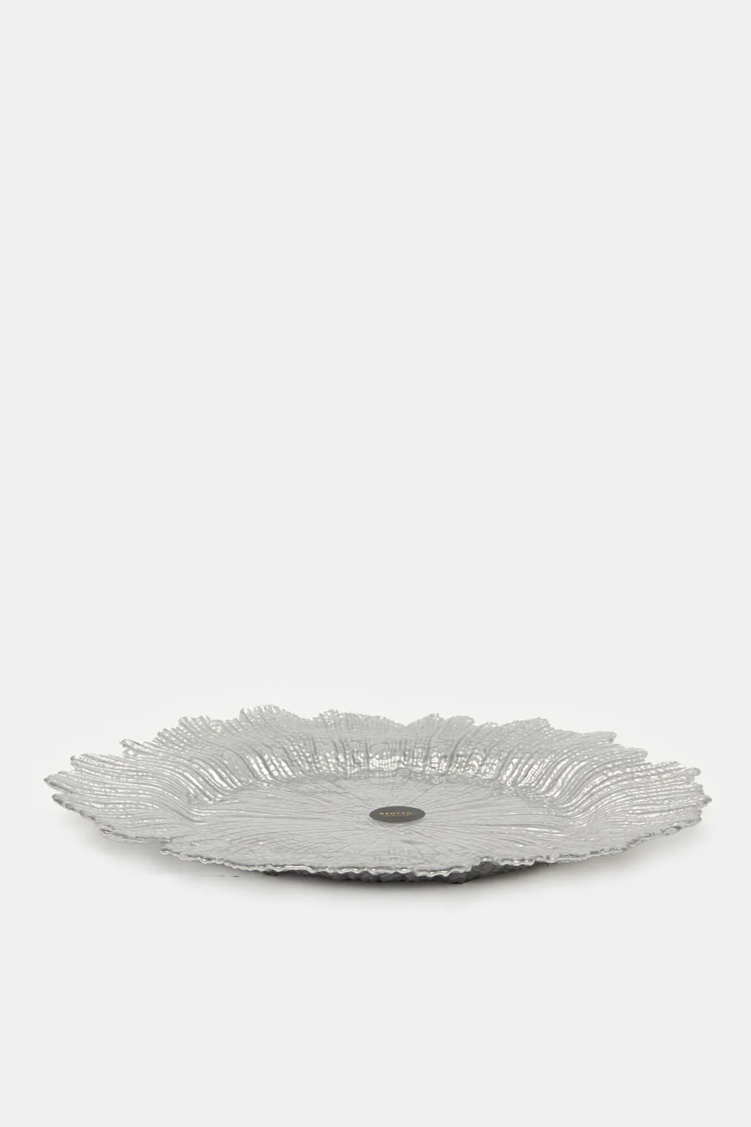 Silver Embellished Charger Plate