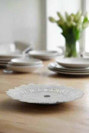Silver Embellished Charger Plate