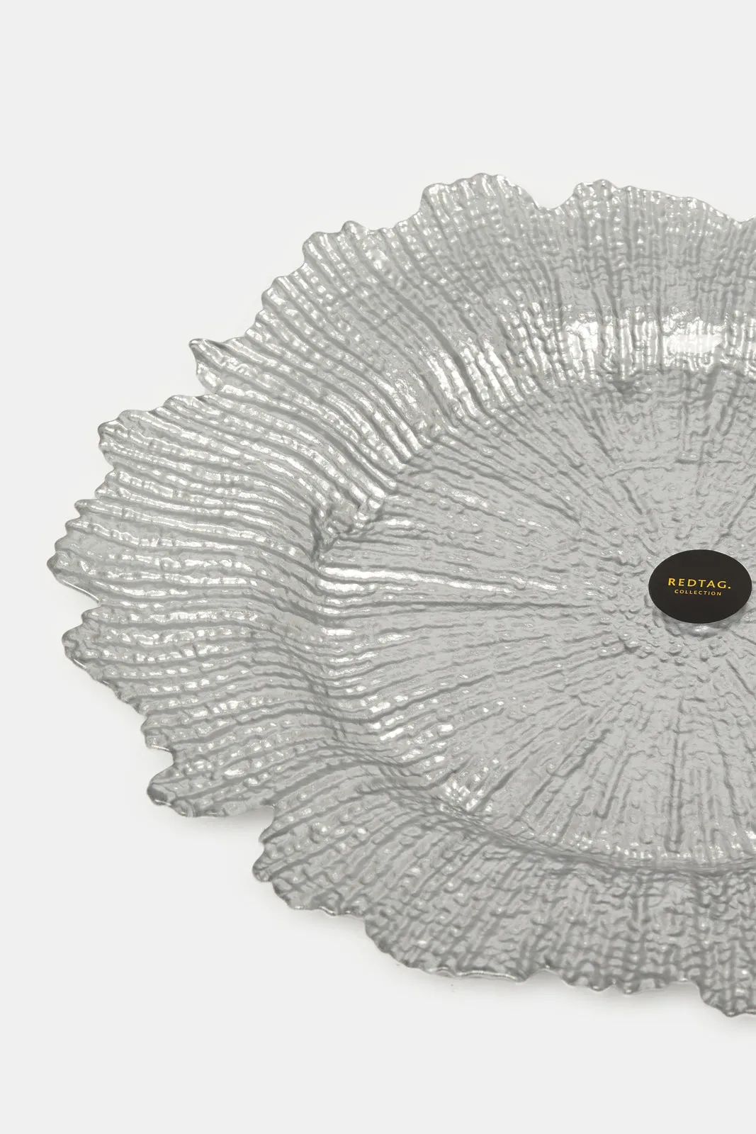 Silver Embellished Charger Plate