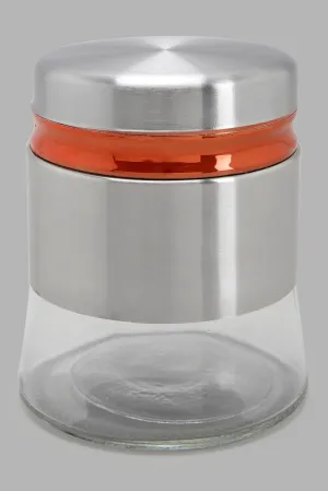 Silver Glass Storage Jar (Small)