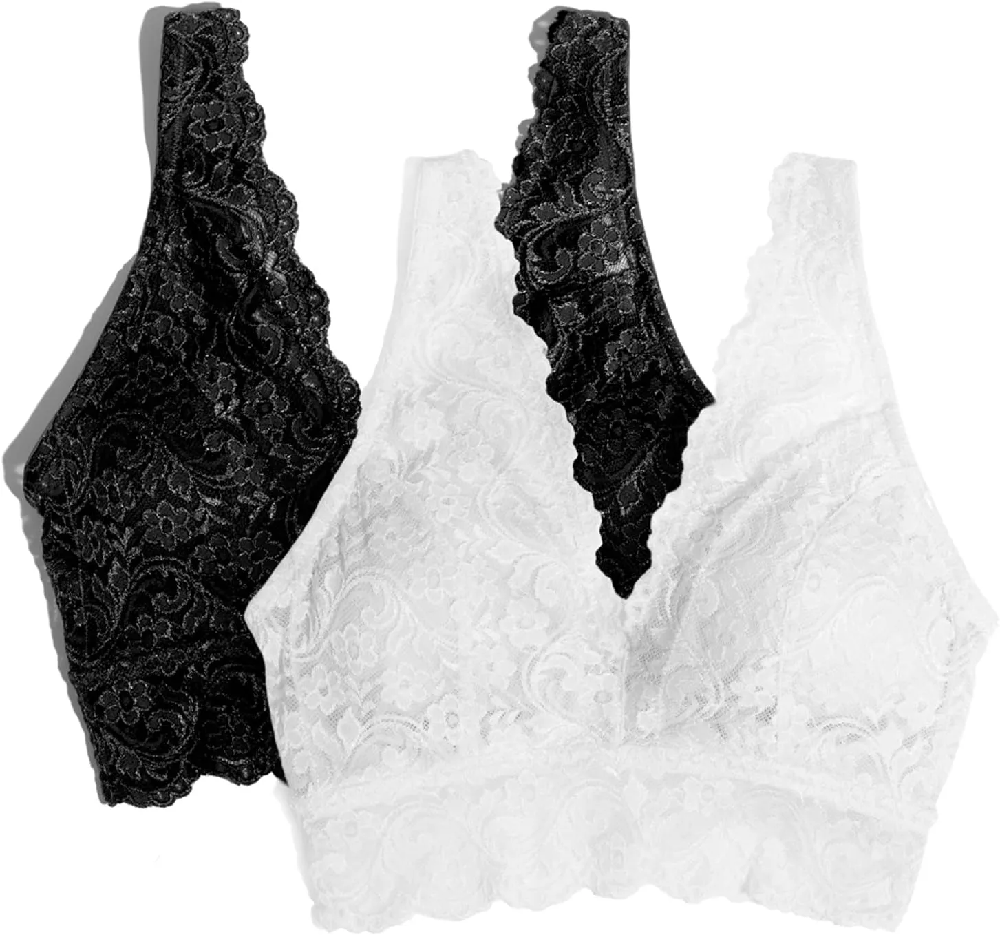 Smart & Sexy Women's Lace Deep V Wireless Bralette – Comfortable & Stylish, Multi-Packs Available