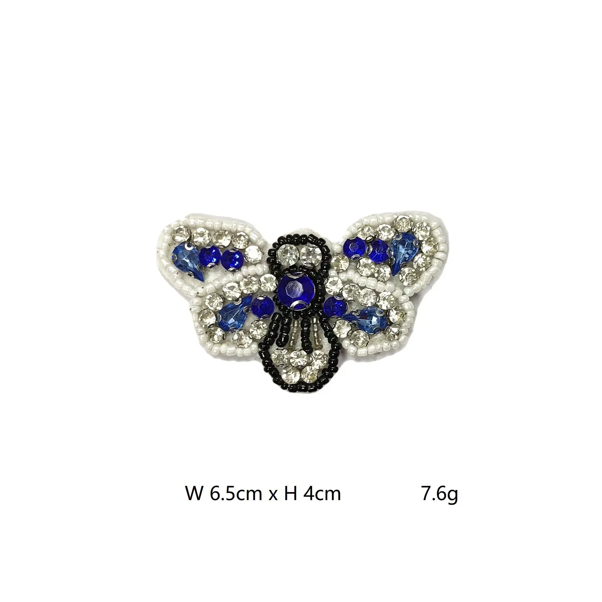 Sparkling 3D Butterfly Applique Rhinestone Embellished Patch 6 Pack