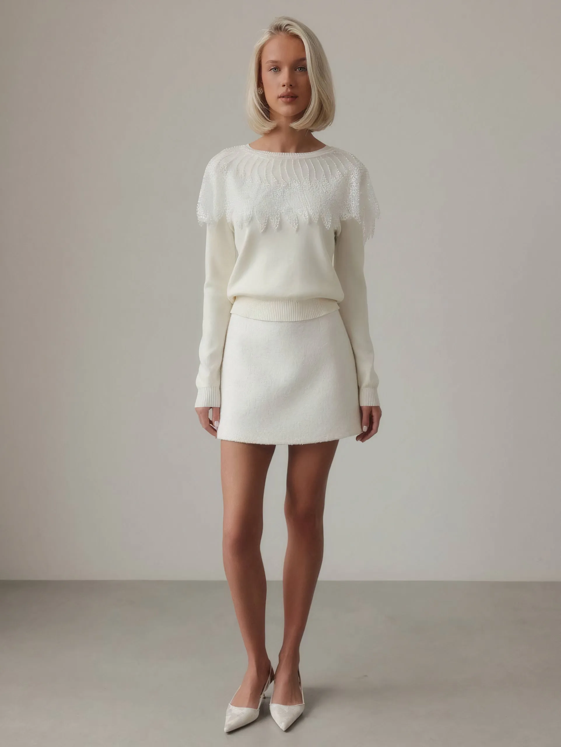 Sparkling Elegance Embellished Sweater