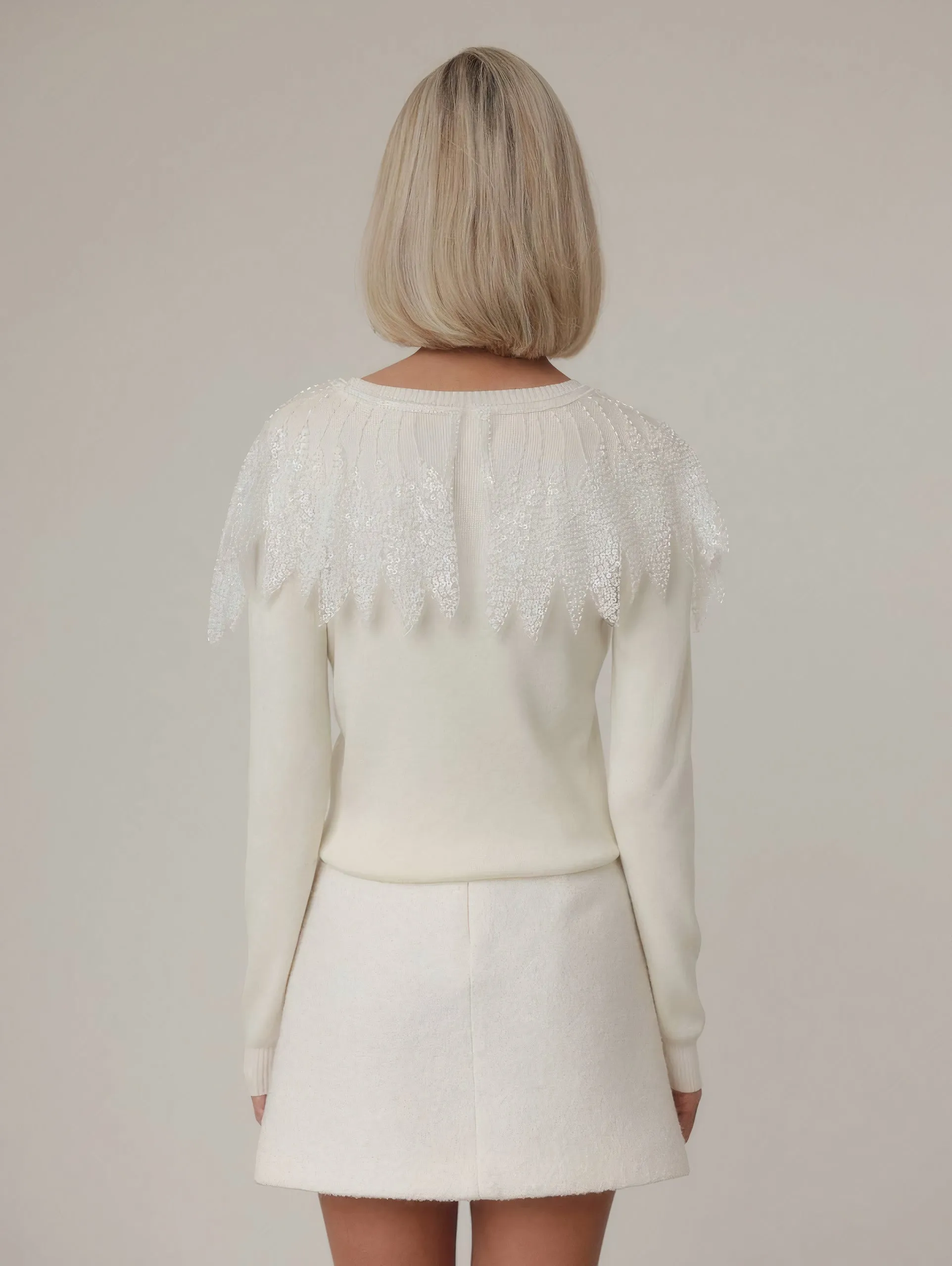 Sparkling Elegance Embellished Sweater