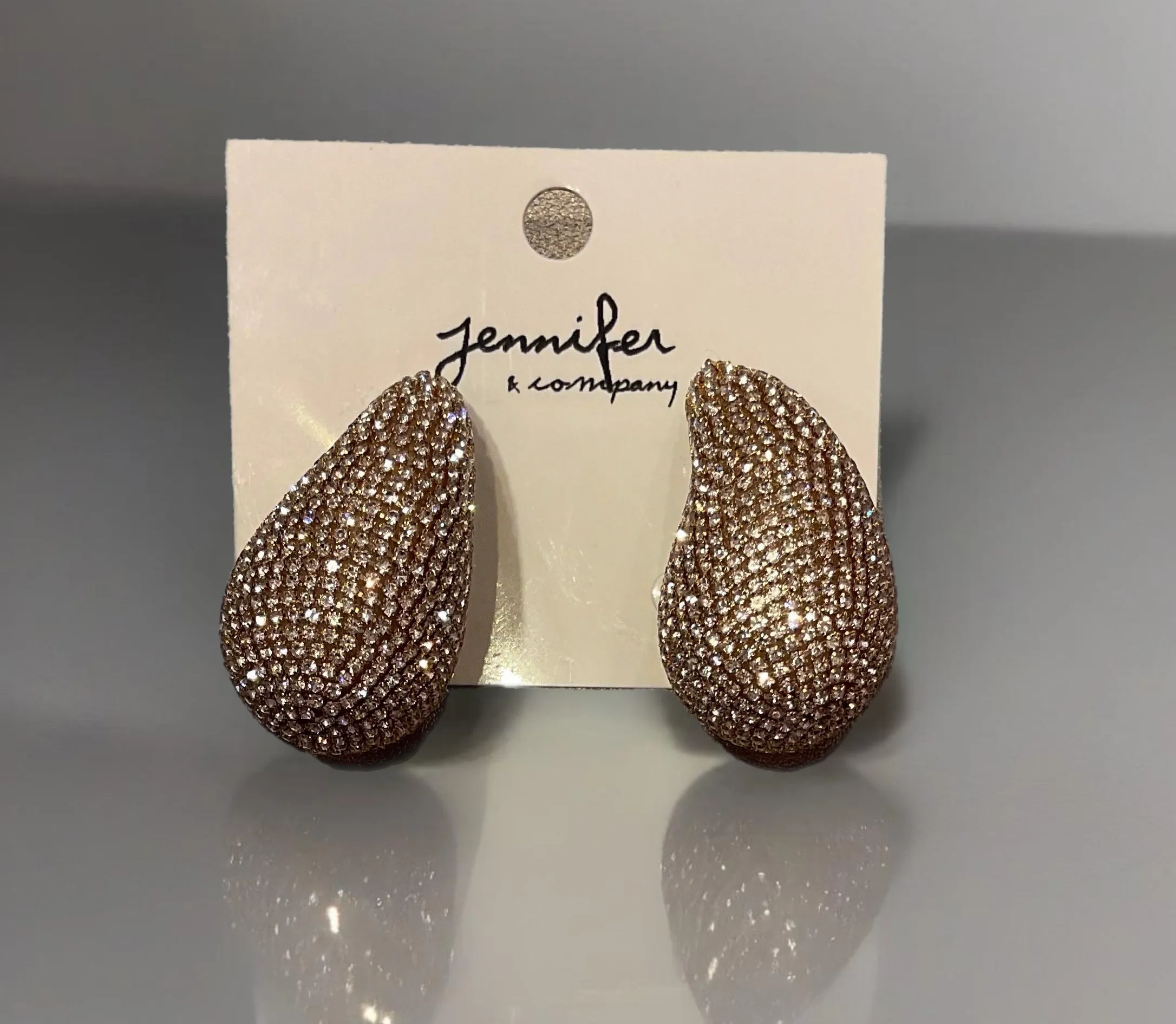 Sparkling Tear Drops - Gold
