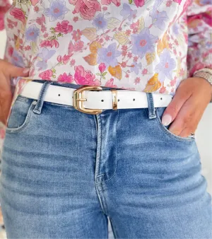 Squared Bubbled U Buckled Belt (multi)