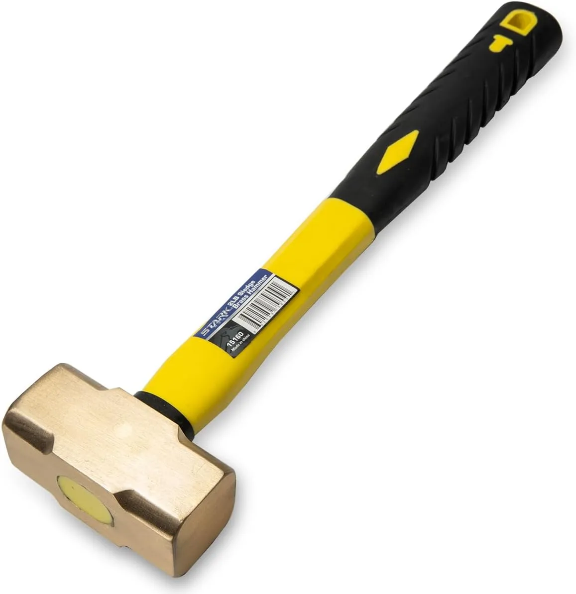Stark USA 2LBS Sledge Hammer Brass Head Fiber Glass with Comfortable Handle 2-Pounds Hammer | 5 Packs