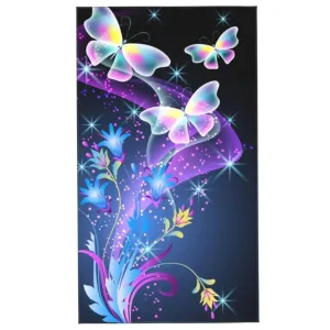 Steel Blue Butterfly Towel