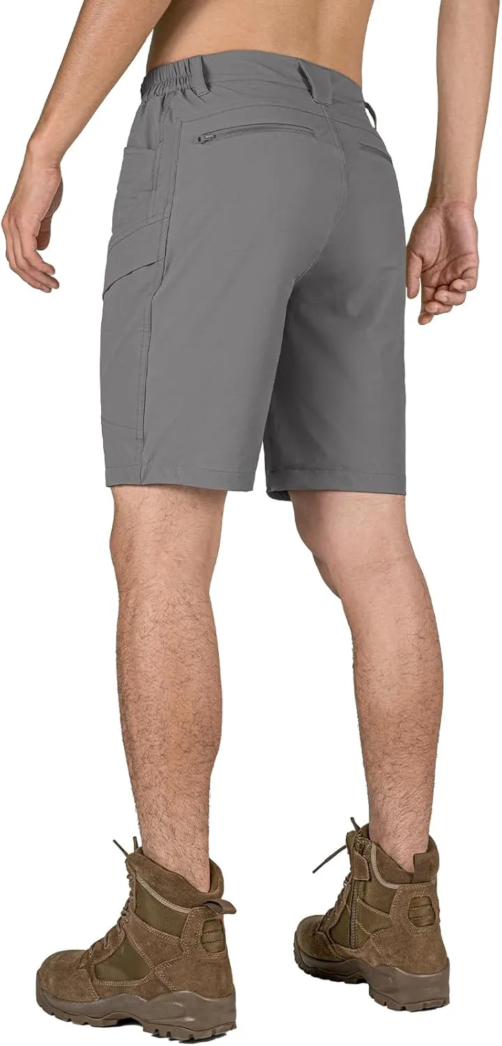 Stlight Men's Hiking Cargo Shorts Quick Dry Lightweight Tactical Shorts with Multi Pocket for Camping Fishing Golf
