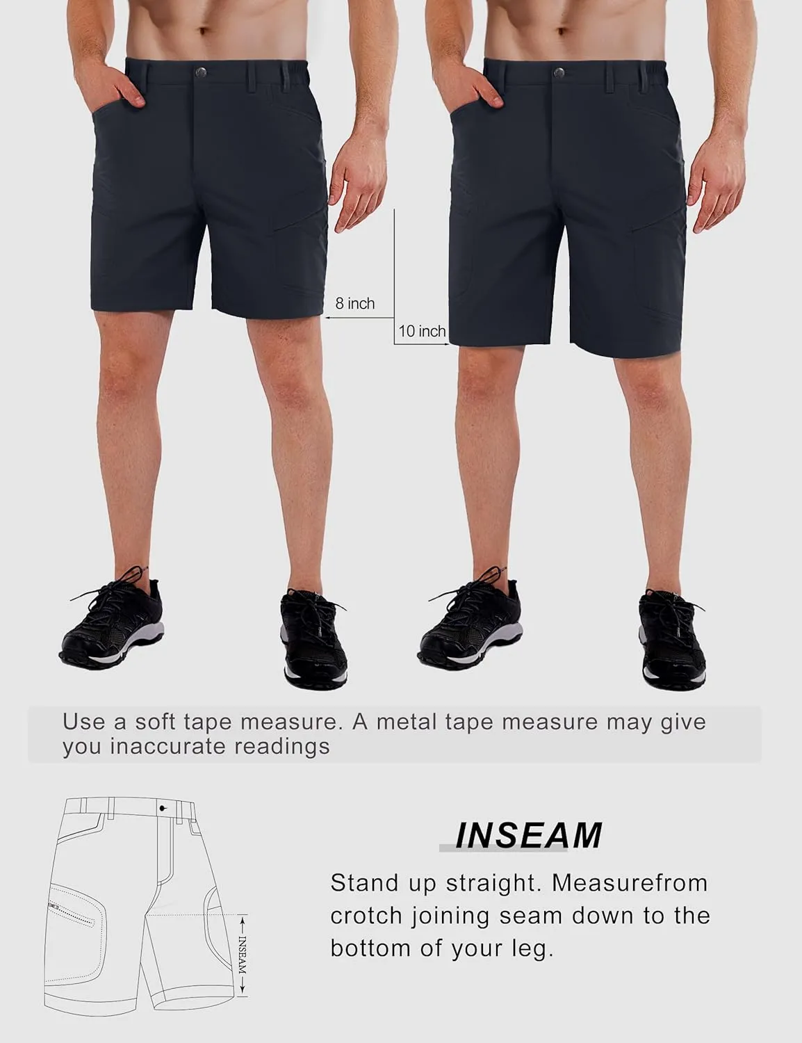 Stlight Men's Hiking Cargo Shorts Quick Dry Lightweight Tactical Shorts with Multi Pocket for Camping Fishing Golf