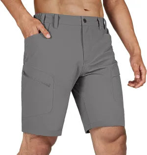 Stlight Men's Hiking Cargo Shorts Quick Dry Lightweight Tactical Shorts with Multi Pocket for Camping Fishing Golf
