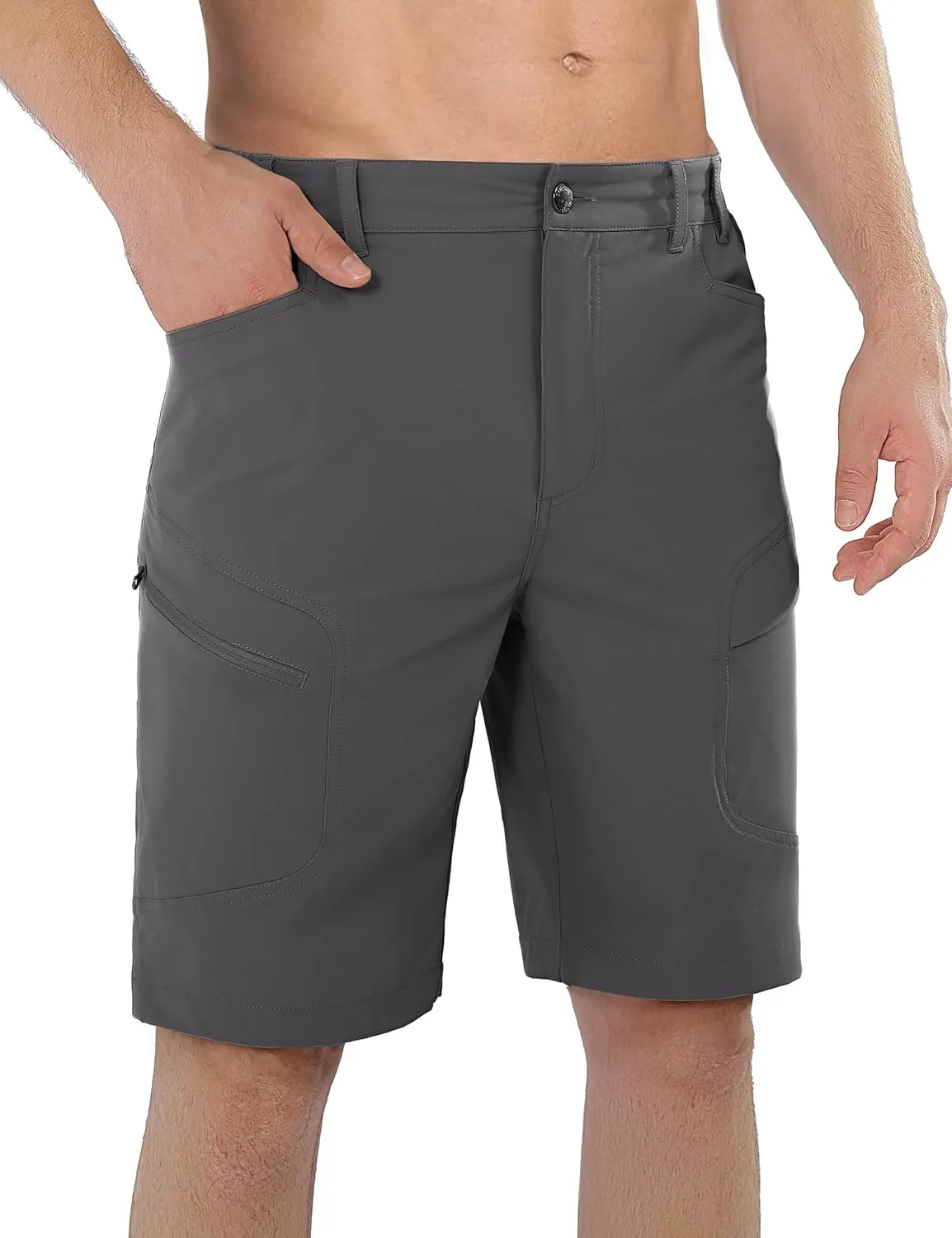 Stlight Men's Hiking Cargo Shorts Quick Dry Lightweight Tactical Shorts with Multi Pocket for Camping Fishing Golf