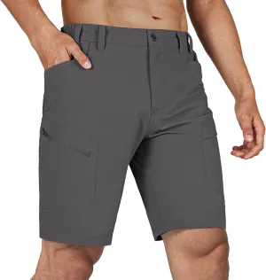 Stlight Men's Hiking Cargo Shorts Quick Dry Lightweight Tactical Shorts with Multi Pocket for Camping Fishing Golf