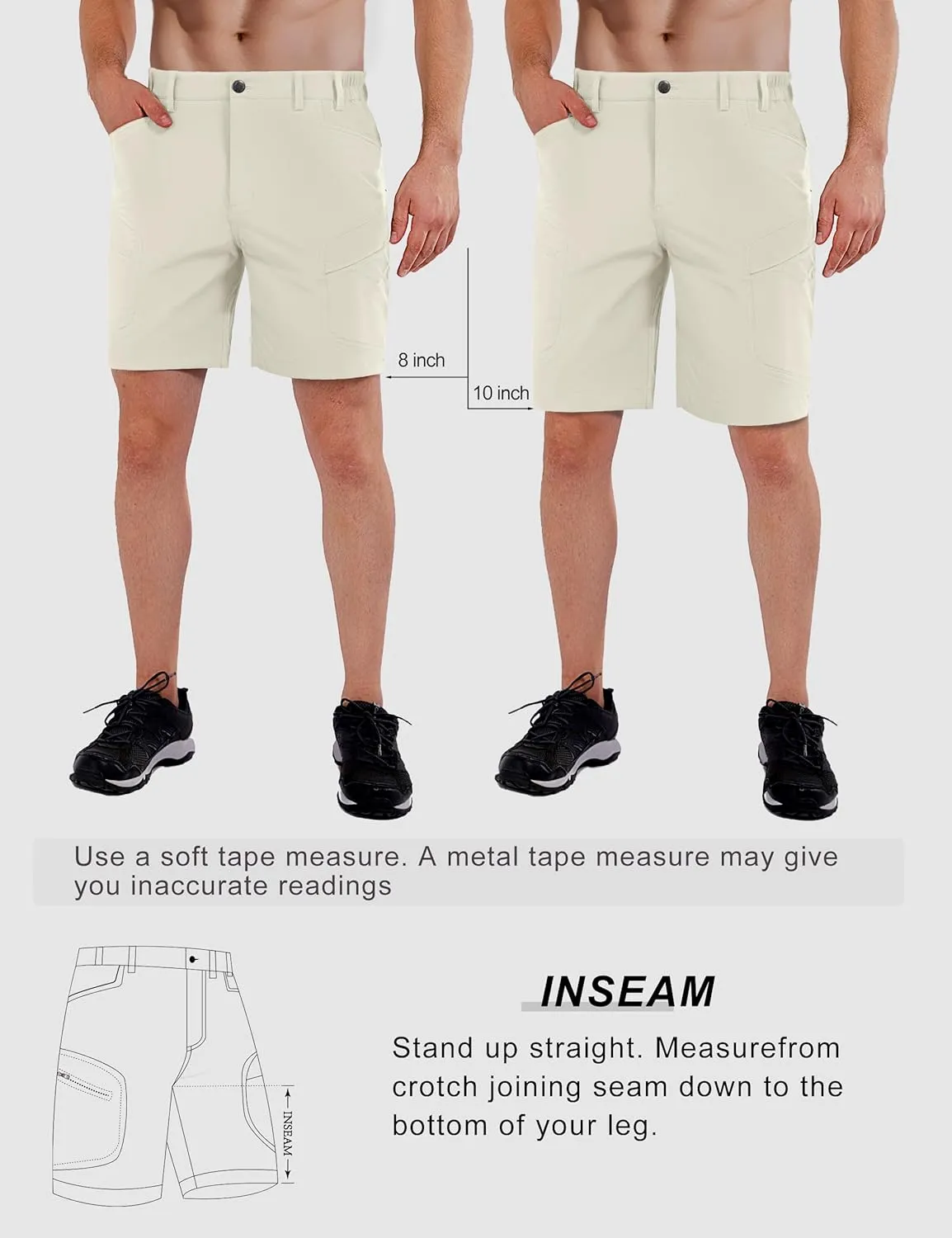 Stlight Men's Hiking Cargo Shorts Quick Dry Lightweight Tactical Shorts with Multi Pocket for Camping Fishing Golf