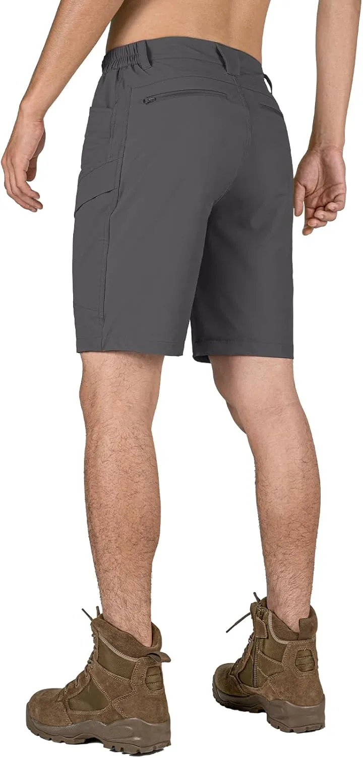 Stlight Men's Hiking Cargo Shorts Quick Dry Lightweight Tactical Shorts with Multi Pocket for Camping Fishing Golf
