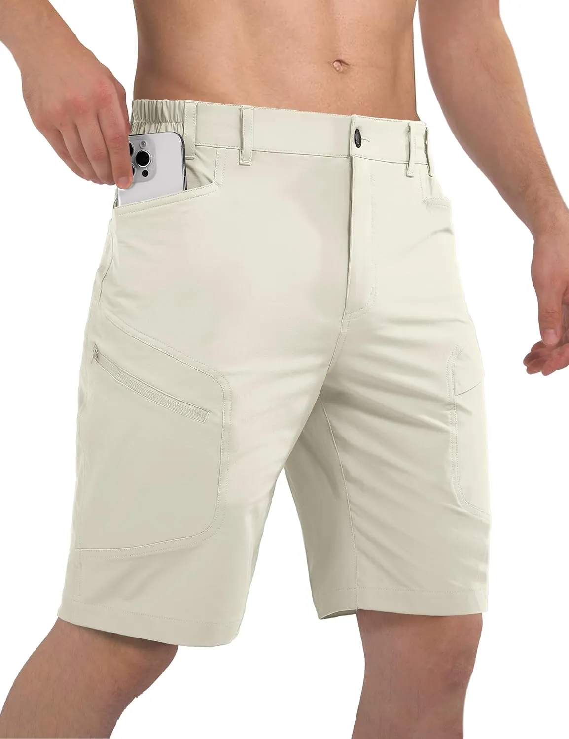 Stlight Men's Hiking Cargo Shorts Quick Dry Lightweight Tactical Shorts with Multi Pocket for Camping Fishing Golf