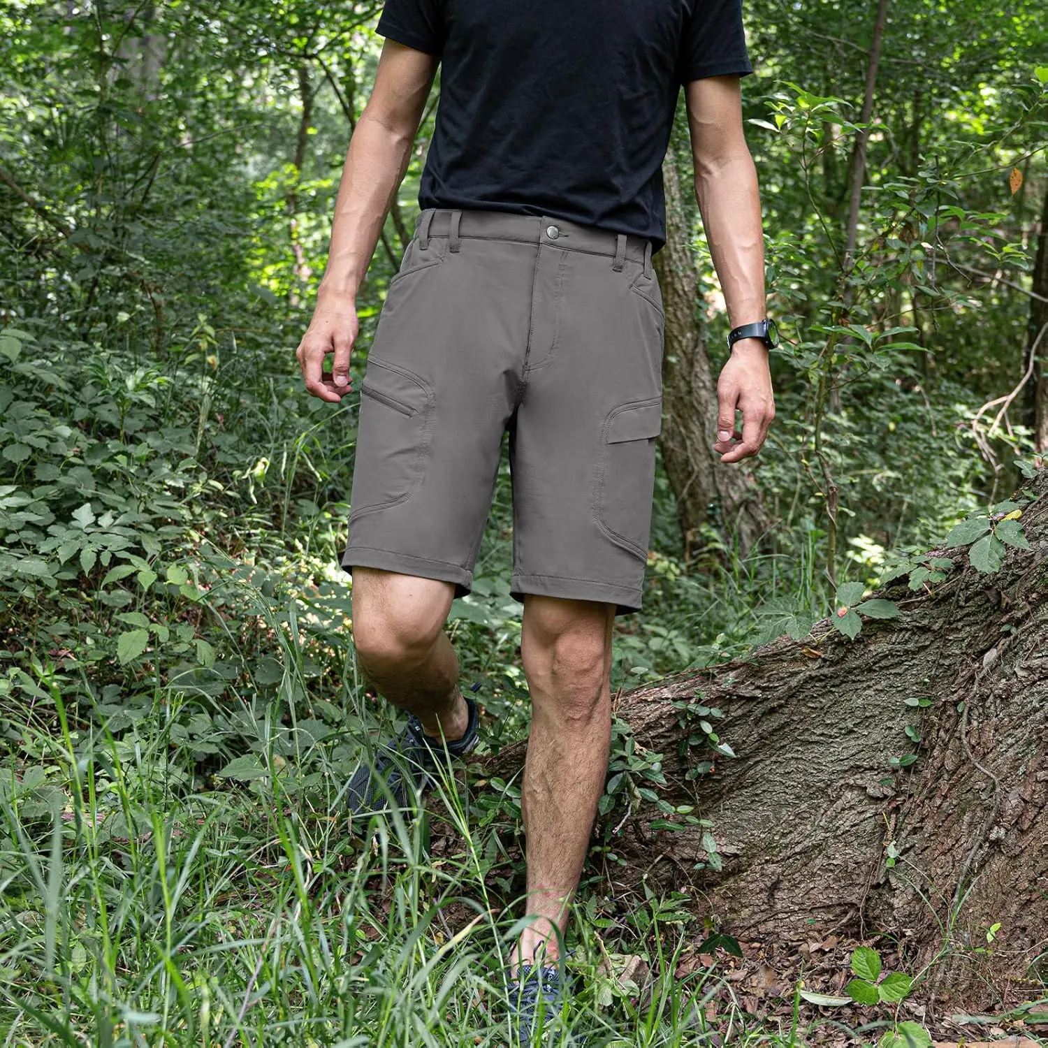 Stlight Men's Hiking Cargo Shorts Quick Dry Lightweight Tactical Shorts with Multi Pocket for Camping Fishing Golf