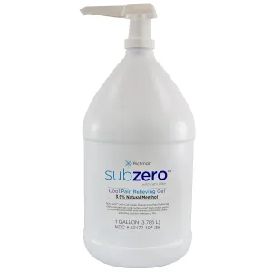 Sub Zero Cooling Pain Relief Gel, 1-Gallon Bottle with Pump - Joint Relief and Nerve Pain Relief Cream for Muscle Deep Pain Relief and Arthritis Relief