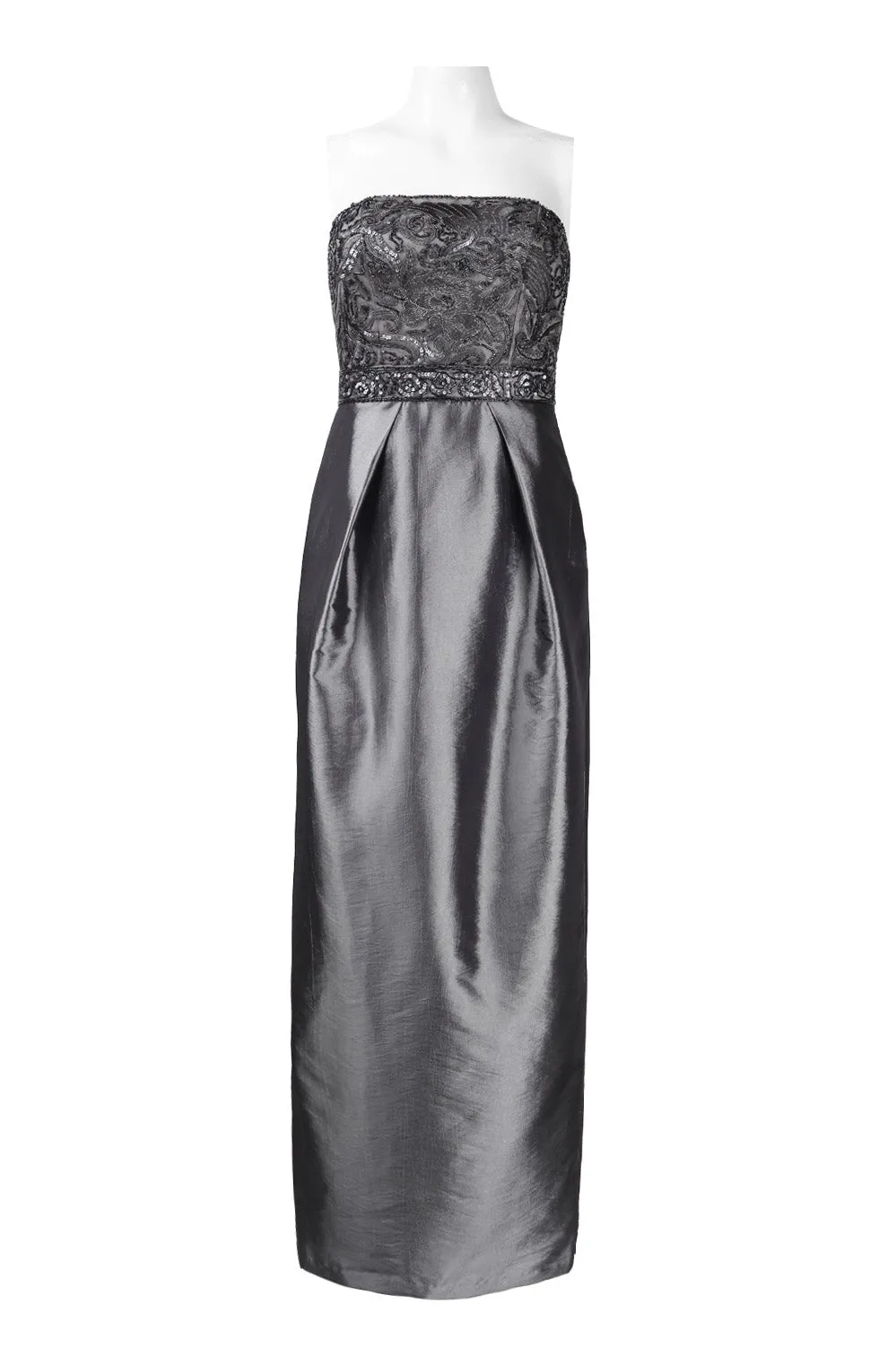 Sue Wong Strapless Embellished Taffeta Dress