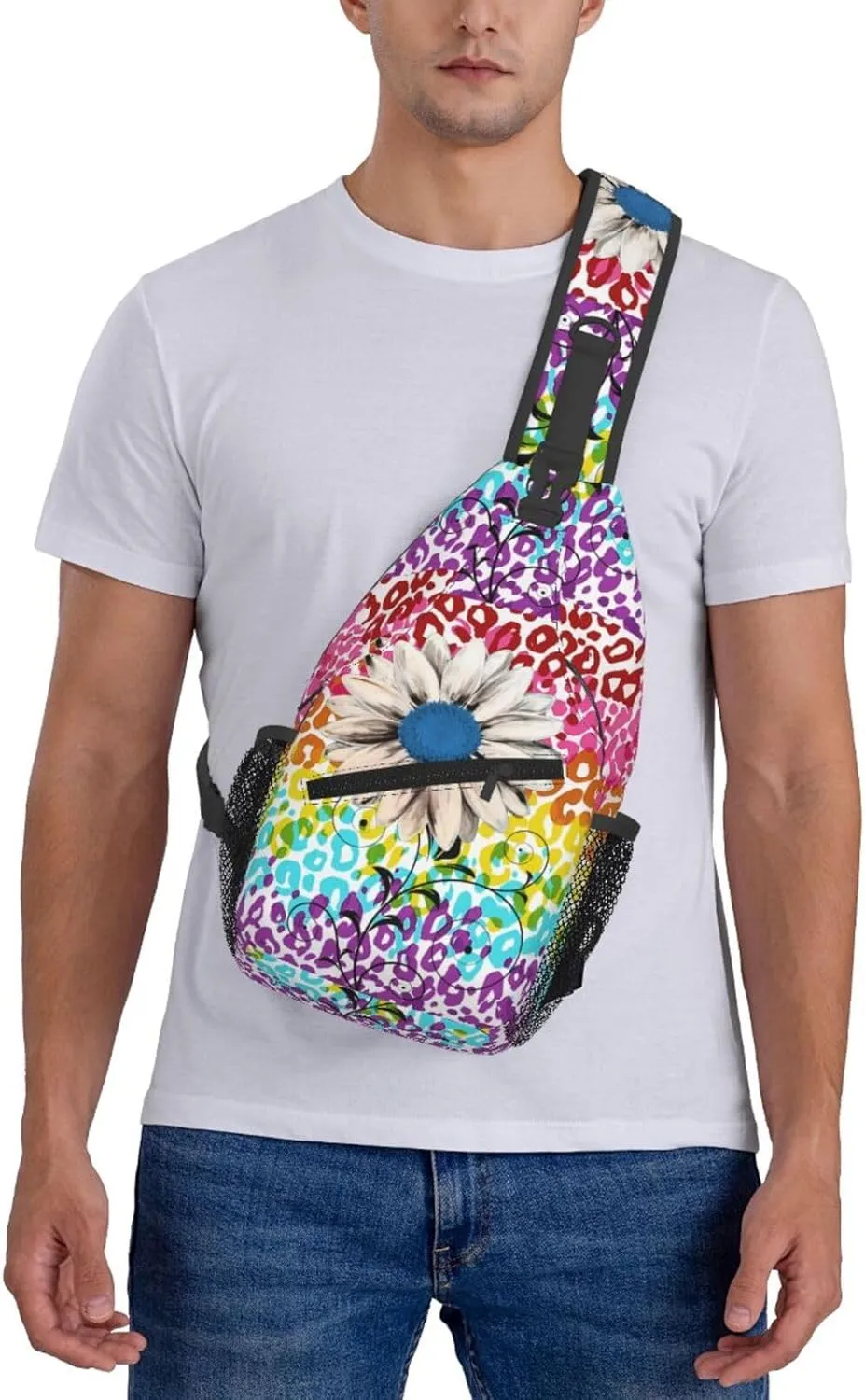 Sunflower Chest Bags Crossbody Sling Bag Shoulder Bag Travel Hiking Daypack For Men Women