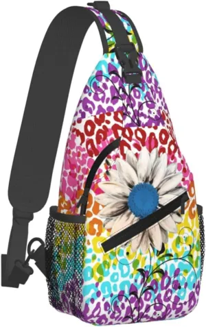 Sunflower Chest Bags Crossbody Sling Bag Shoulder Bag Travel Hiking Daypack For Men Women