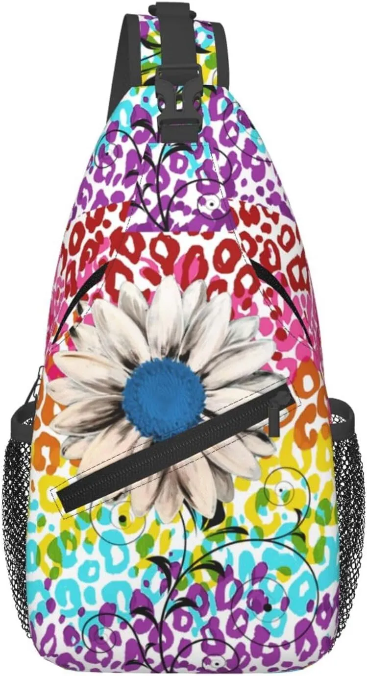 Sunflower Chest Bags Crossbody Sling Bag Shoulder Bag Travel Hiking Daypack For Men Women